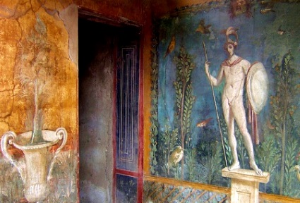 Malarstwo na ścianie w Pompejach